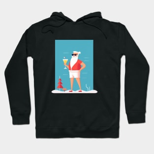 Funny Santa Tropical Christmas Hoodie